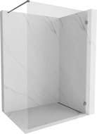 Mexen Lunar paroi de douche Walk-in droite 70 x 200 cm, transparent 8 mm, métal noir - 830-070-000-95-00-P