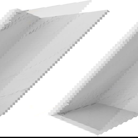 Mexen Lunar L paroi de douche Walk-in gauche 100 x 200 cm, transparent 8 mm, nickel brossé - 830L-100-000-97-00-L