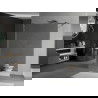 Mexen Kioto paroi de douche autoportante 120 x 200 cm, Miroir, Noir - 800-120-002-70-50