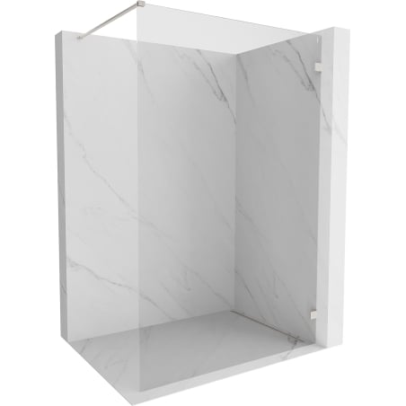 Mexen Lunar paroi de douche Walk-in droite 130 x 200 cm, transparent 8 mm, nickel brossé - 830-130-000-97-00-P