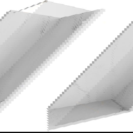 Mexen Lunar paroi de douche Walk-in droite 140 x 200 cm, transparent 8 mm, nickel brossé - 830-140-000-97-00-P