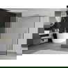Mexen Kioto paroi de douche autoportante 110 x 200 cm, transparent/Design noir 8 mm, Chrome - 800-110-002-01-70