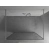 Mexen Kioto paroi de douche autoportante 120 x 200 cm, cadre noir 8 mm, chrome - 800-120-002-01-70