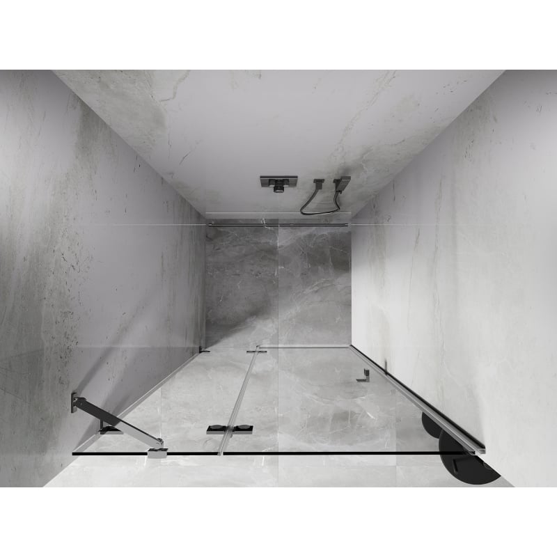 Mexen Lunar porte de douche pivotante gauche 75 cm, transparent, chrome - 834-075-000-01-00-L