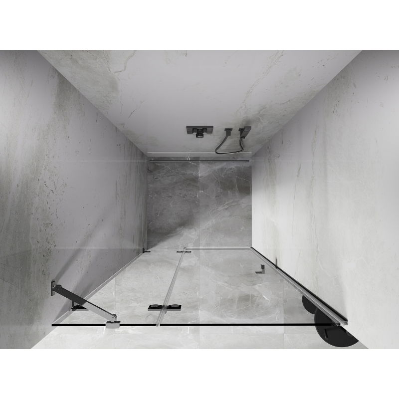 Mexen Lunar porte de douche pivotante gauche 90 cm, transparent, chrome - 834-090-000-01-00-L