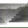 Mexen Kioto paroi de douche autoportante 110 x 200 cm, transparent/Design noir 8 mm, Or- 800-110-002-50-70