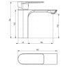 Mexen Alexa robinet de lavabo, Noir - 71200-70