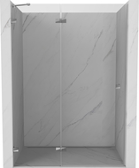 Mexen Lunar porte de douche pivotante gauche 135 cm, transparent, chromé - 834-135-000-01-00-L