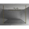 Mexen Kioto paroi de douche autoportante 140 x 200 cm, cadre noir 8 mm, doré- 800-140-002-50-70