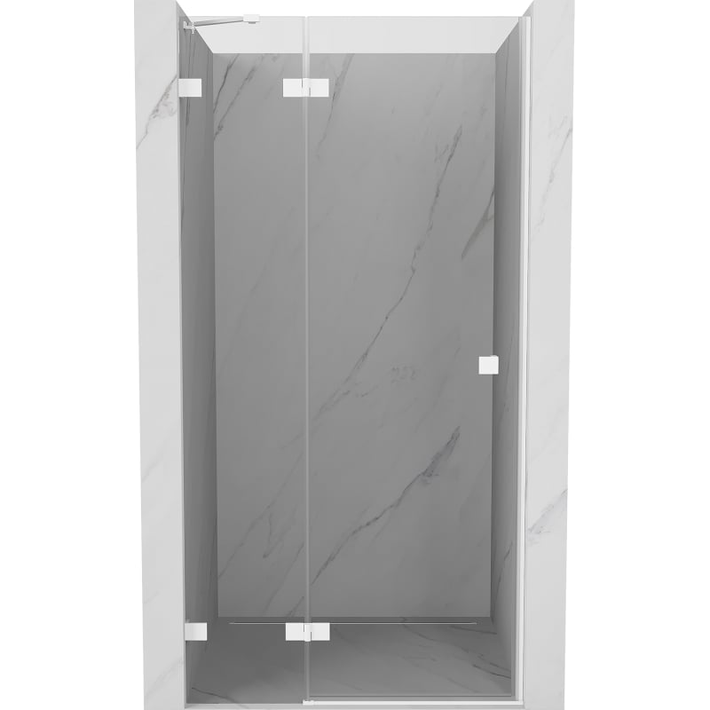 Mexen Lunar porte de douche battante gauche 75 cm, transparent, blanc - 834-075-000-20-00-L