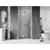 Mexen Lunar porte de douche battante gauche 75 cm, transparent, blanc - 834-075-000-20-00-L