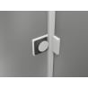 Mexen Lunar porte de douche battante gauche 75 cm, transparent, blanc - 834-075-000-20-00-L