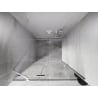 Mexen Lunar porte de douche battante gauche 120 cm, transparent, blanc - 834-120-000-20-00-L
