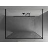 Mexen Kioto paroi de douche autoportante 130 x 200 cm, cadre noir 8 mm, noir - 800-130-002-70-70