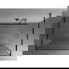 Mexen Kioto paroi de douche autoportante 140 x 200 cm, transparent/Design noir 8 mm, Noir - 800-140-002-70-70