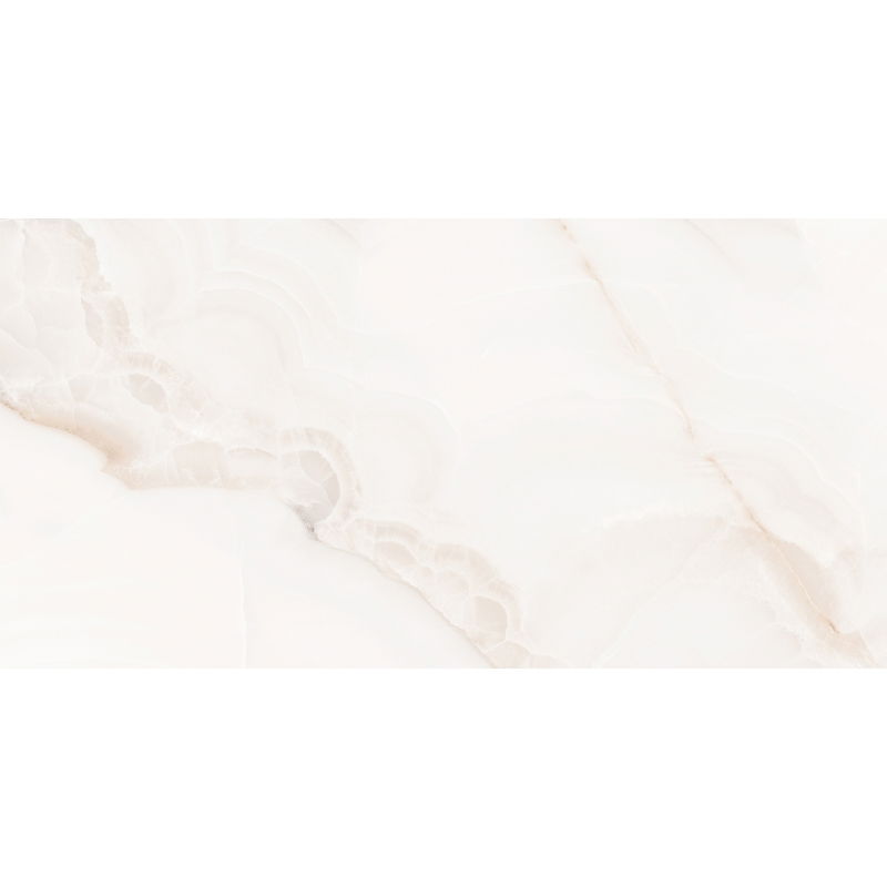 Mexen Onyx Blanc grès émaillé rect. G1, carrelage sol-mur 120 x 60 cm, brillant - TL106-120-060-01