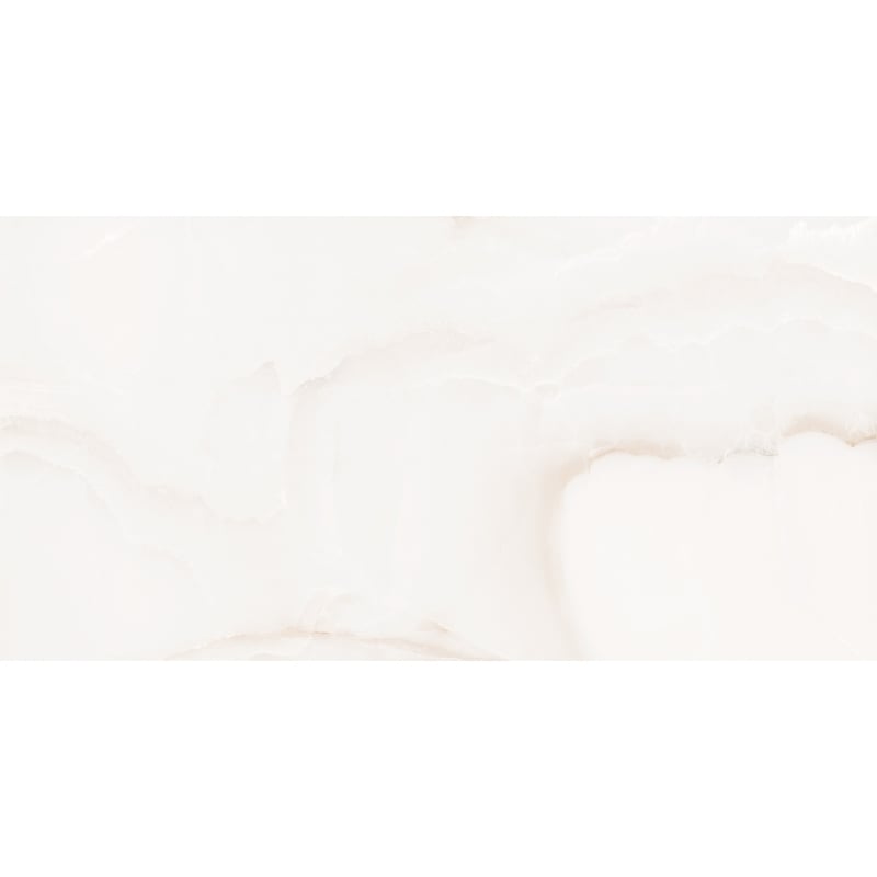 Mexen Onyx Grès blanc émaillé rect. G1, carreaux de sol et mur 120 x 60 cm, brillant - TL106-120-060-01