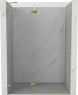 Mexen Lunar porte de douche pivotante gauche 135 cm, transparent, doré - 834-135-000-50-00-L