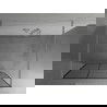 Mexen Kioto paroi de douche autoportante 110 x 200 cm, transparent/Design noir 8 mm, Chrome - 800-110-002-01-77