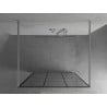 Mexen Kioto paroi de douche autoportante 120 x 200 cm, grille noire 8 mm, chrome - 800-120-002-01-77