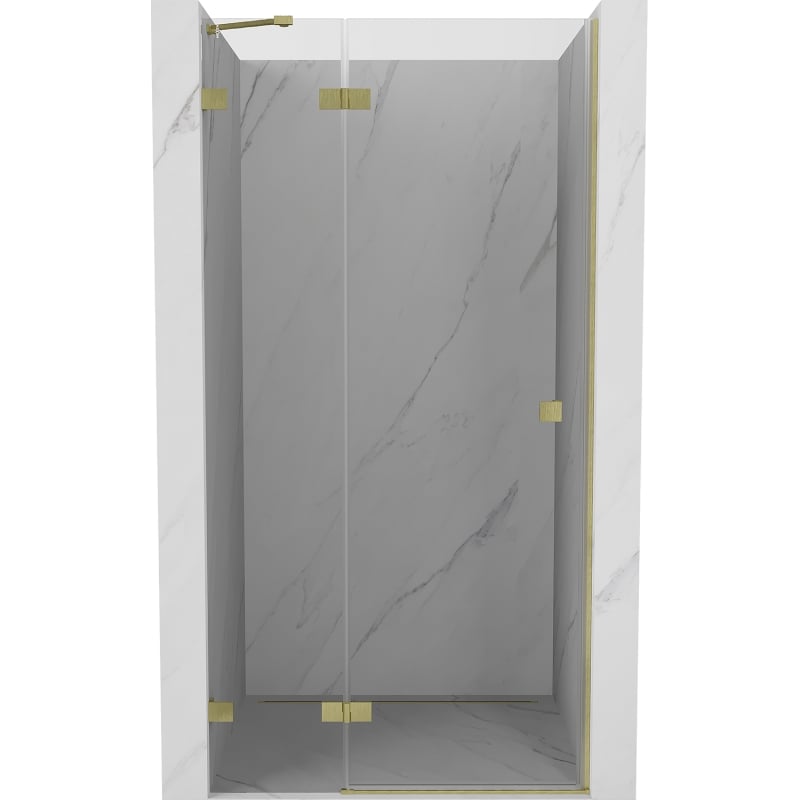 Mexen Lunar porte de douche battante gauche 75 cm, transparent, or brossé - 834-075-000-55-00-L