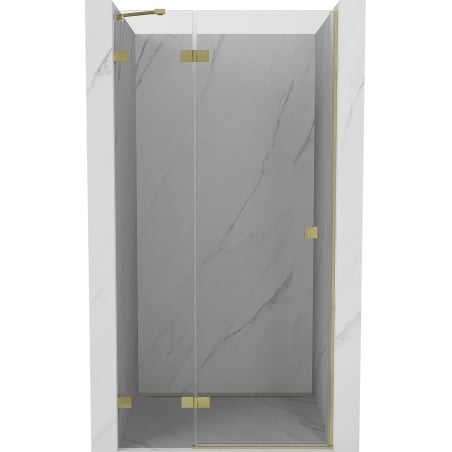 Mexen Lunar porte de douche battante gauche 75 cm, transparent, or brossé - 834-075-000-55-00-L