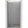 Mexen Lunar porte de douche battante gauche 75 cm, transparent, or brossé - 834-075-000-55-00-L