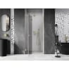 Mexen Lunar porte de douche battante gauche 75 cm, transparent, or brossé - 834-075-000-55-00-L