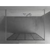 Mexen Kioto paroi de douche autoportante 130 x 200 cm, grille noire 8 mm, chrome - 800-130-002-01-77