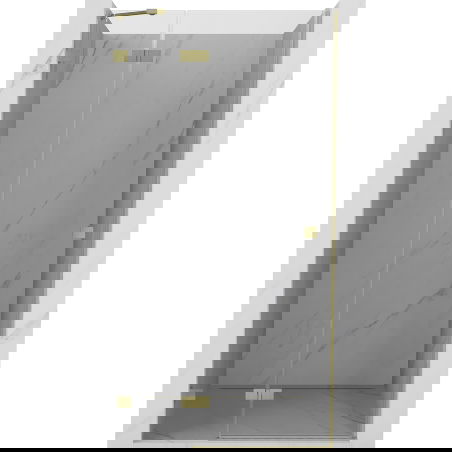 Mexen Lunar porte de douche pivotante gauche 100 cm, transparent, or brossé - 834-100-000-55-00-L