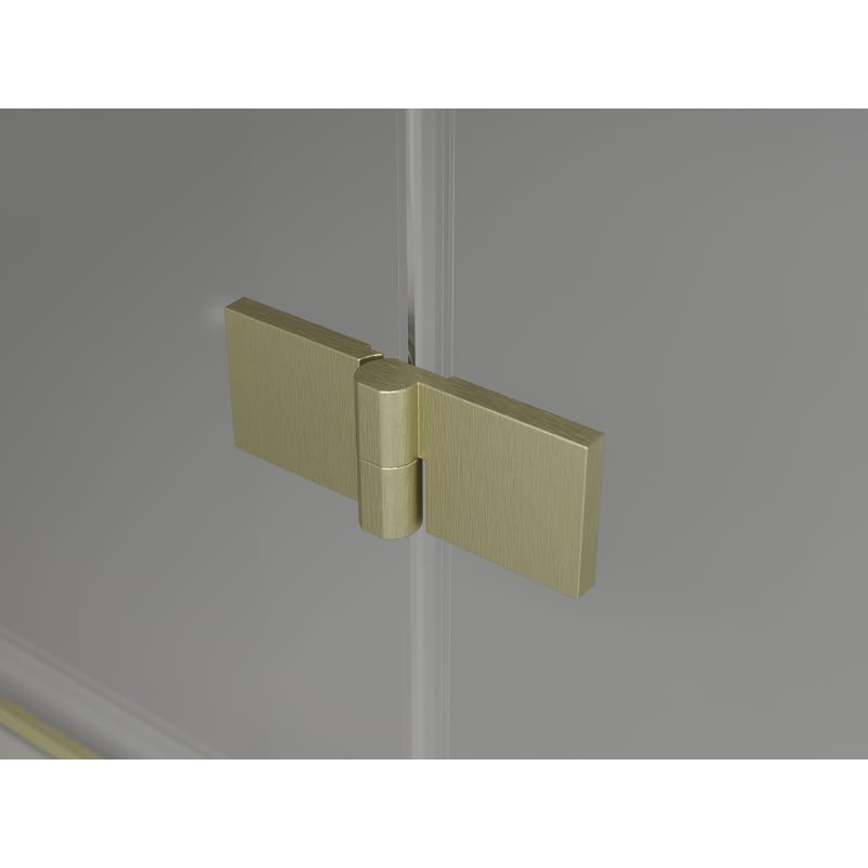 Mexen Lunar porte de douche pivotante gauche 125 cm, transparent, or brossé - 834-125-000-55-00-L