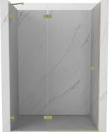 Mexen Lunar porte de douche pivotante gauche 135 cm, transparent, or brossé - 834-135-000-55-00-L