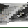 Mexen Kioto paroi de douche autoportante 120 x 200 cm, transparent/Design noir 8 mm, Or - 800-120-002-50-77