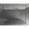 Paroi de douche autoportante Mexen Kioto 130 x 200 cm, grille noire 8 mm, dorée - 800-130-002-50-77