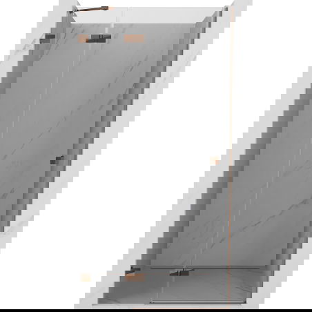 Mexen Lunar porte de douche pivotante gauche 90 cm, transparent, or rose - 834-090-000-60-00-L