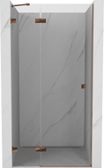 Mexen Lunar porte de douche battante gauche 115 cm, transparent, or rose - 834-115-000-60-00-L