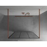Mexen Kioto cloison de douche autoportante 100 x 200 cm, grille noire 8 mm, or rose - 800-100-002-60-77