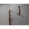 Mexen Lunar porte de douche pivotante gauche 130 cm, transparent, or rose - 834-130-000-60-00-L