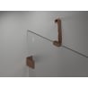 Mexen Lunar porte de douche pivotante gauche 130 cm, transparent, or rose - 834-130-000-60-00-L