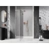 Mexen Lunar porte de douche pivotante gauche 130 cm, transparent, or rose - 834-130-000-60-00-L