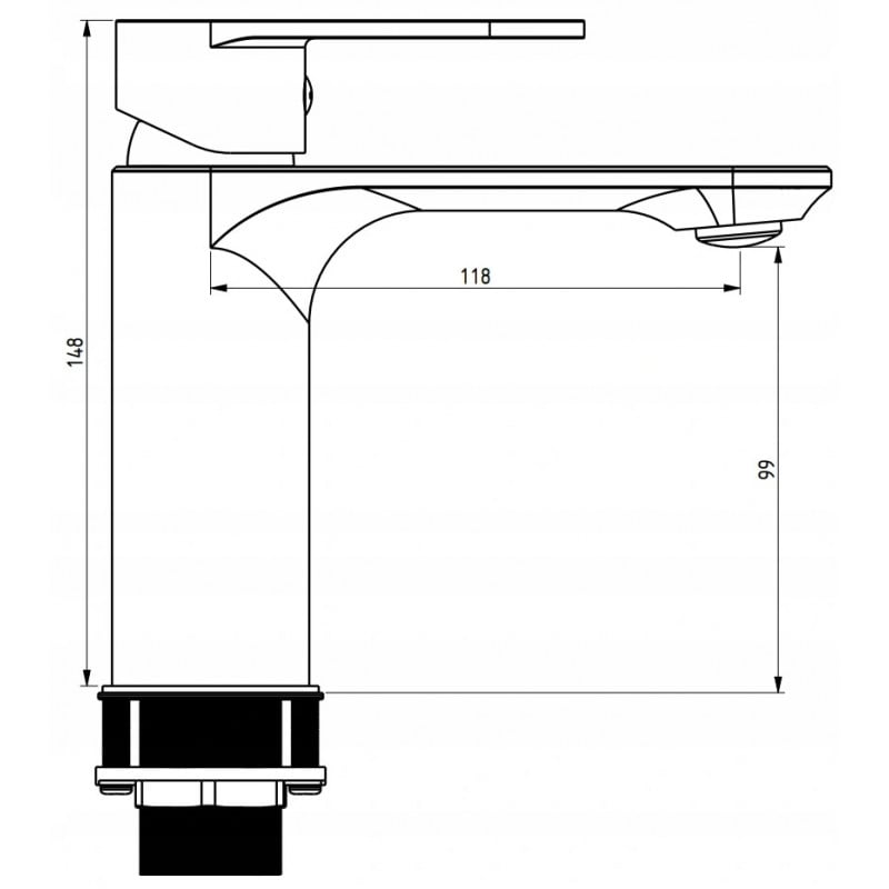 Mexen Milo robinet de lavabo, chrome - 71300-00