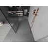 Mexen Kioto panneau de douche autoportant 120 x 200 cm, grille noire 8 mm, or rose - 800-120-002-60-77