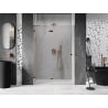 Mexen Lunar porte de douche pivotante gauche 140 cm, transparent, or rose - 834-140-000-60-00-L