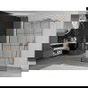 Mexen Kioto paroi de douche autoportante 120 x 200 cm, transparent/Design noir 8 mm, Or rose - 800-120-002-60-77