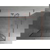 Mexen Kioto paroi de douche autoportante 120 x 200 cm, transparent/Design noir 8 mm, Or rose - 800-120-002-60-77