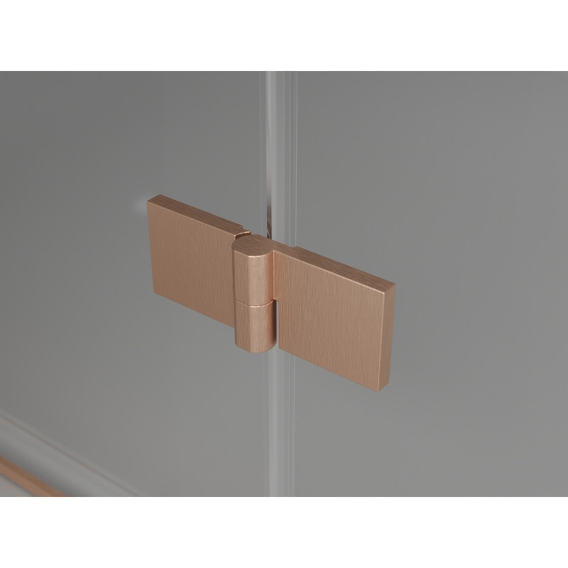 Mexen Lunar porte de douche pivotante gauche 85 cm, transparent, cuivre brossé - 834-085-000-65-00-L