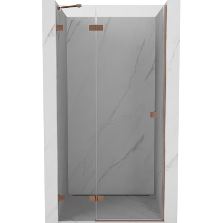 Mexen Lunar porte de douche battante gauche 100 cm, transparent, cuivre brossé - 834-100-000-65-00-L