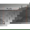 Mexen Kioto paroi de douche autoportante 140 x 200 cm, transparent/Design noir 8 mm, Or rose - 800-140-002-60-77