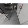 Mexen Kioto paroi de douche autoportante 130 x 200 cm, grille noire 8 mm, or rose - 800-130-002-60-77
