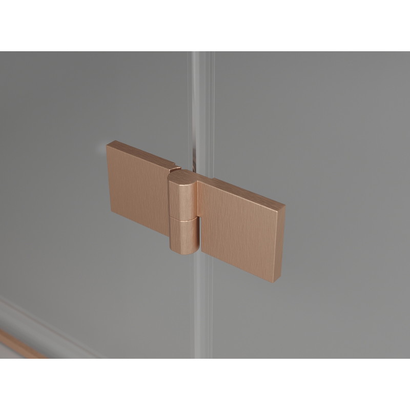 Mexen Lunar porte de douche pivotante gauche 110 cm, transparent, cuivre brossé - 834-110-000-65-00-L